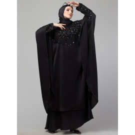 Double layer butterfly clearance abaya